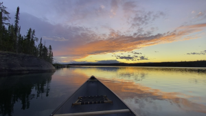 Paddling on Hidden Lake sunset.