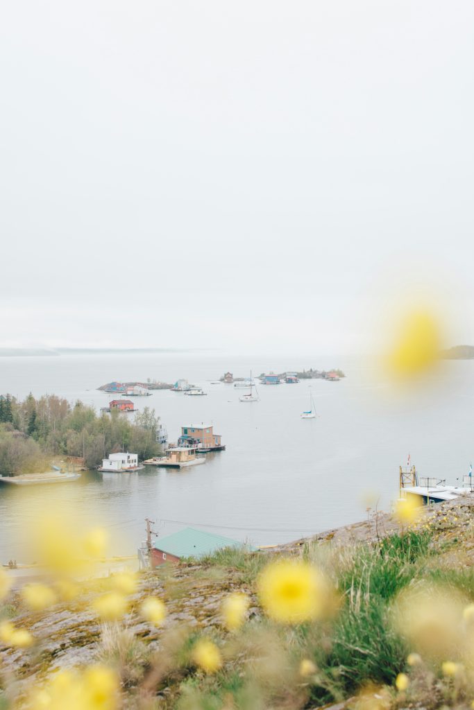Looking out at the House Boats on Great Slave Lake